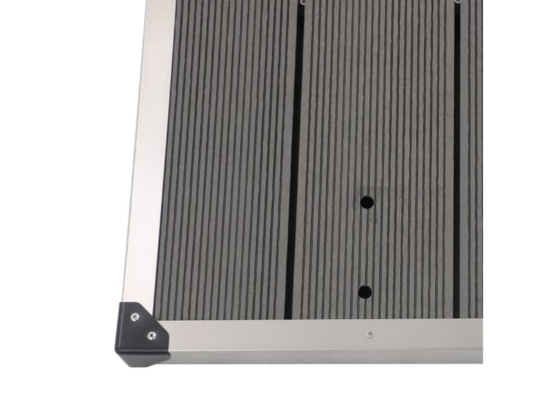  Receveur de douche extérieur receveur de base de douche de jardin receveur de douche de terrasse piscine wpc acier inoxydable 110 x 62 cm gris 02_0001983  - Conforama E