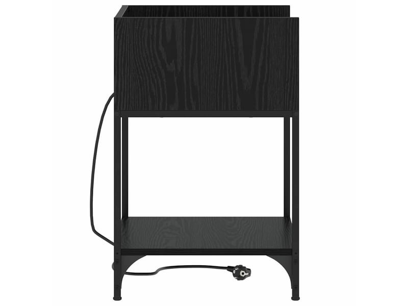  Table de chevet - cabinet de chevet - table de nuit chêne noir 40 x 40 x 61 cm bois d'ingénierie  - Conforama E