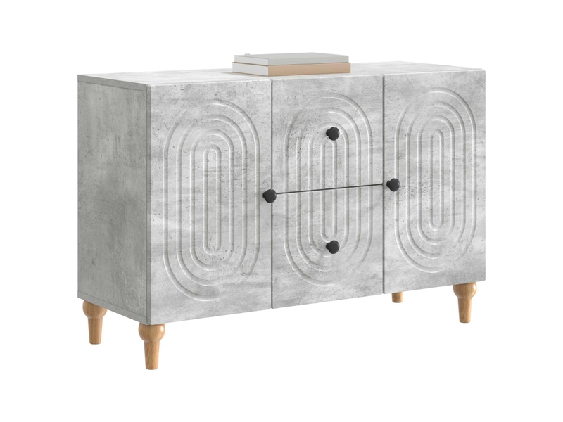  Meuble tv - banc tv - meuble de rangement gris béton 89 x 34,5 x 60 cm bois d'ingénierie  - Conforama C