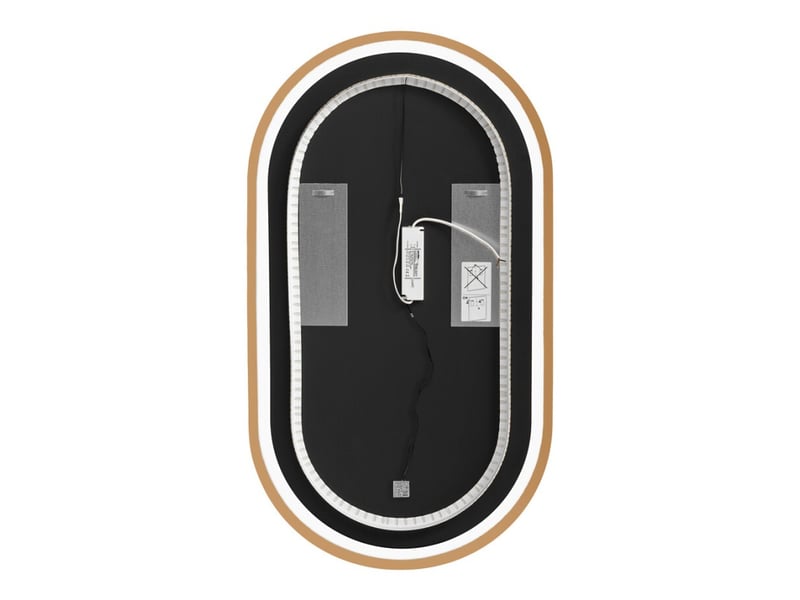 Miroir salle de bain led doré ovale 90x50 cm design  - Conforama E