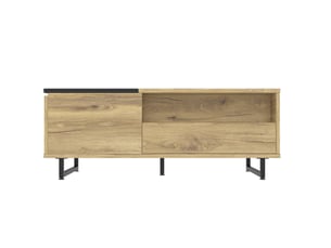 Table basse rectangulaire coloris bicolore FLORAGRACE  - 50 cmx106.5 cm
