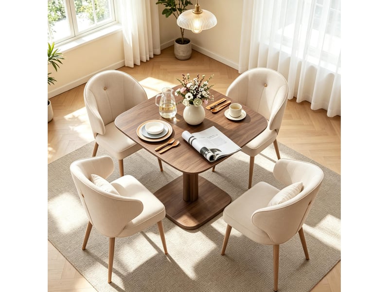 Table à manger carrée 4 personnes 70x70 cm evryae - Conforama C
