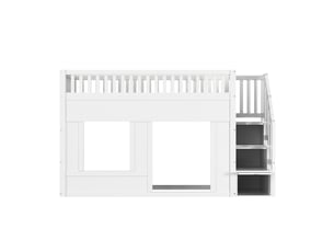 Lit mezzanine 90x200 cm MAISONORA coloris blanc