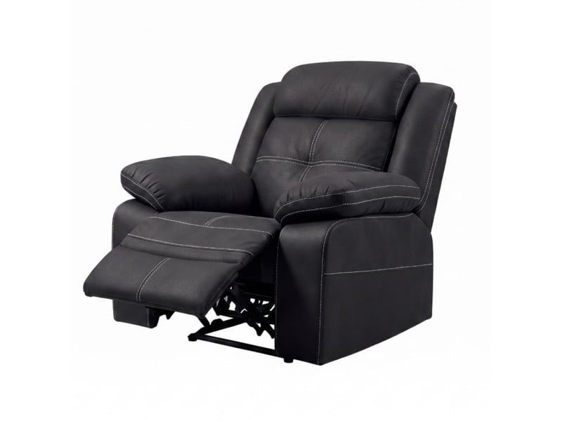  Fauteuil relax manuel tissu aspect peau gris - adolis ADOLIS - Conforama C