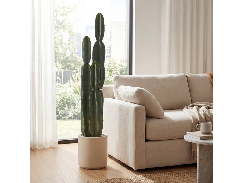  Cactus artificiel, grand modèle, 111 cm, plante artificielle en pot pour bureau ou salon  - Conforama D