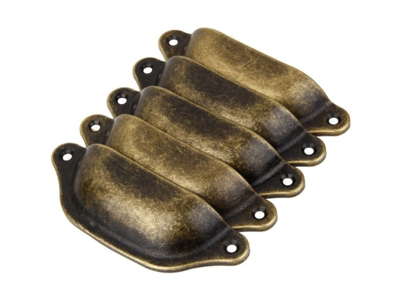  Lot de 10 poignées de pommeau de porte, décoration pour meubles, tiroirs, en laiton ancien  - Conforama C