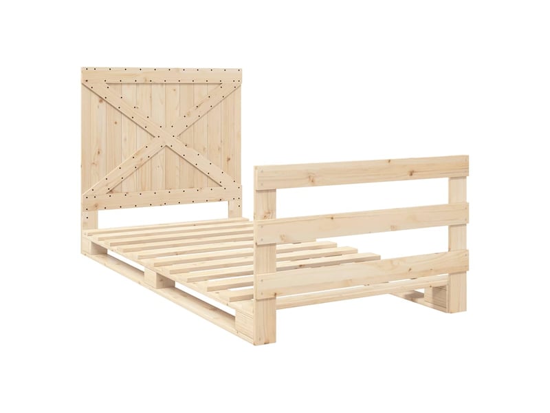  Lit simple- lit adulte -  cadre de lit sans matelas avec tête de lit 100x200 cm  - Conforama B
