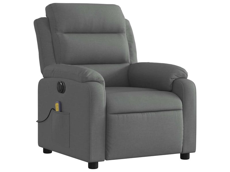  Fauteuil inclinable de massage électrique gris foncé tissu shl49948  - Conforama D