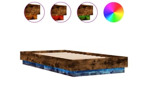 Lit simple 90x190 cm coloris marron