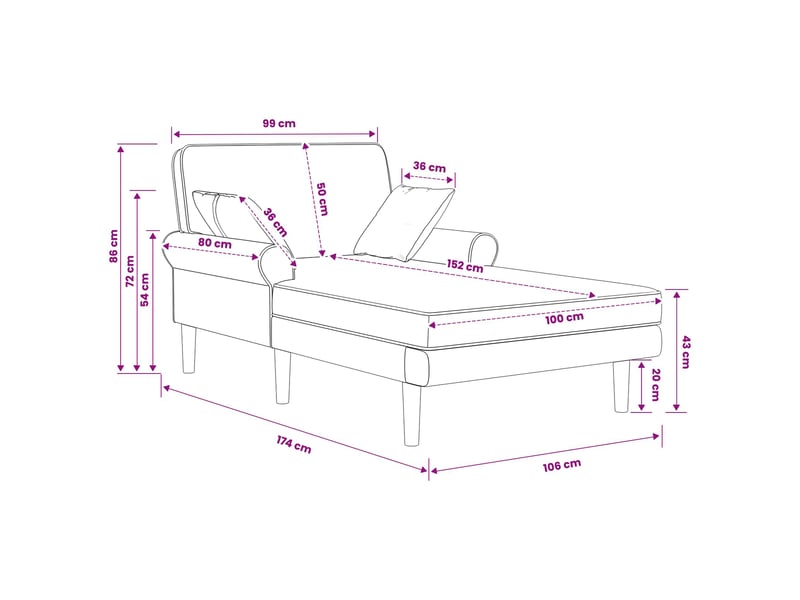  Chaise longue, chaise de salon blanc simili cuir cf28533  - Conforama E