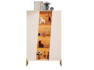 Vitrine coloris beige 3 étagère(s) PANGIVO N880P5146945B - 72 cmx145 cm