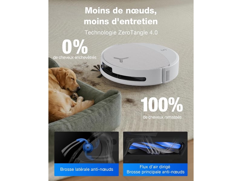 ECOVACS DEEBOT T90 Omni Robot Aspirateur Laveur, 30000Pa, OZMO Roller 3.0, BLAST, TruePass 4WD, YIKO 30000Pa, TruePass 4WD, YIKO - Conforama D
