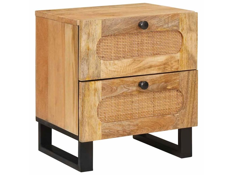  Table de chevet avec tiroir 2 pièces naturel 40 x 33 x 46 cm  - Conforama A