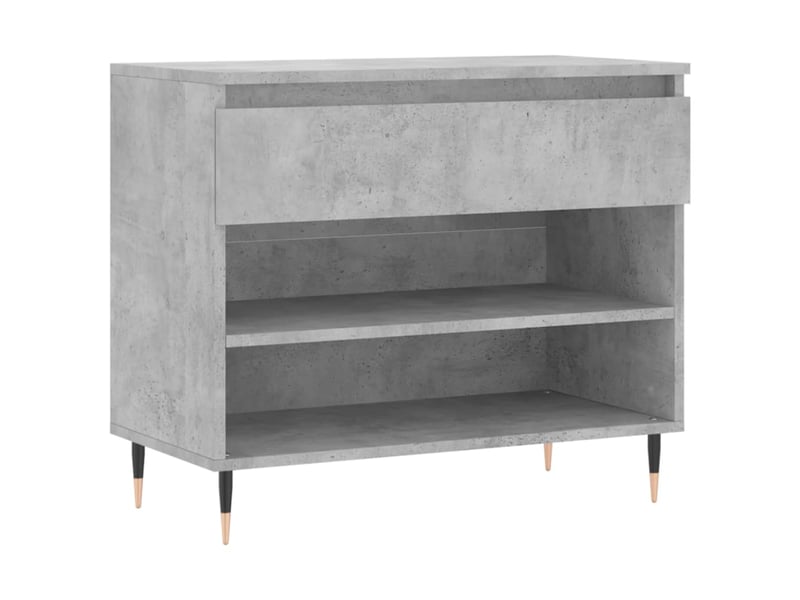  Meuble à chaussure, armoire à chaussures gris béton 70x36x60 cm bois d'ingénierie shl6853  - Conforama A