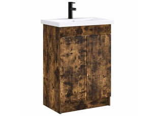 Ensemble de mobilier de salle de bain chêne fumé shl4943