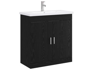 Ensemble de mobilier de salle de bain chêne noir shl8765