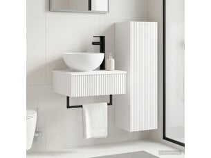 Ensemble de mobilier de salle de bain 2 pcs blanc brillant shl6854