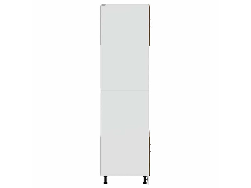  Lot de 2 armoires à four classiques chêne brun 60 x 57 x 207 cm avec pieds réglables style contemporain en bois d'ingénierie 02_0055713  - Conforama D