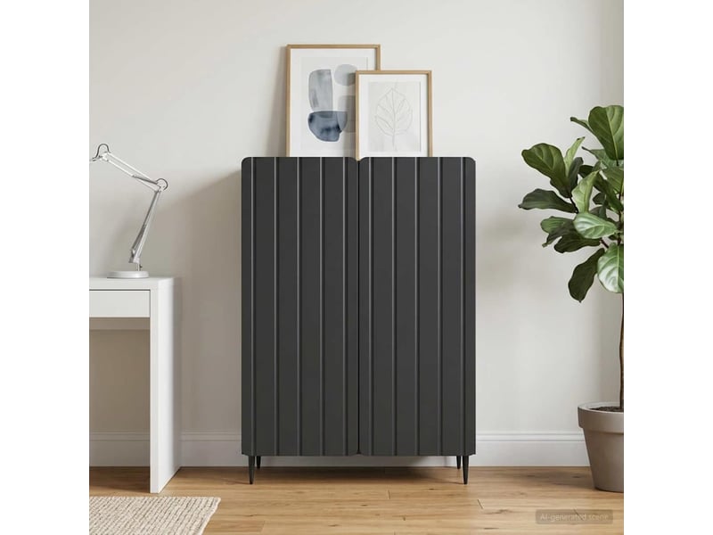  Buffet - bahut - meuble de rangement noir 66 x 34,5 x 92 cm bois d'ingénierie  - Conforama D