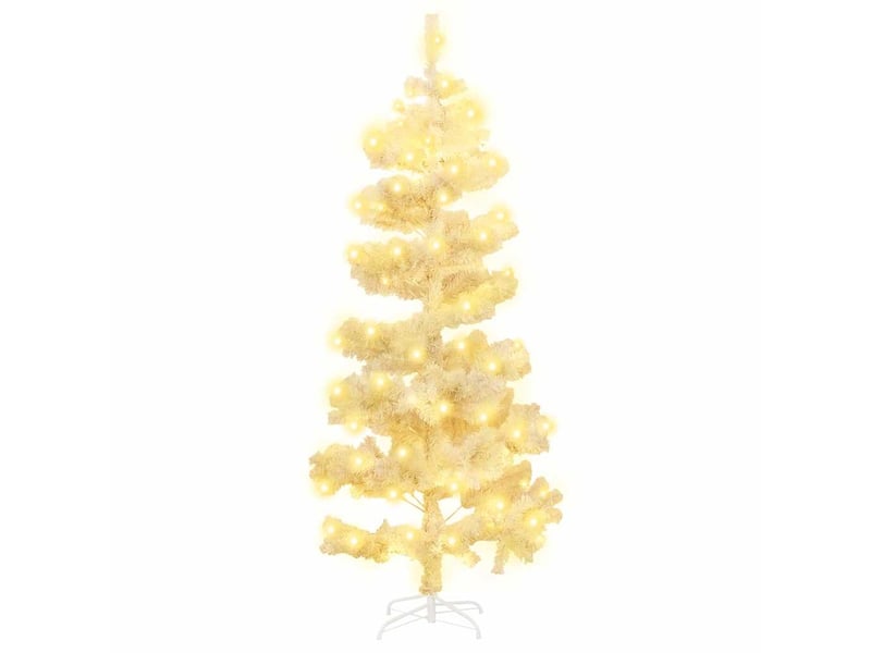  Sapin de noël - arbre de noël hélicoïdal pré-éclairé et support blanc 180cm pvc  - Conforama A