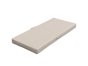 Lot de 2 coussins d'extérieur pour fauteuil chaise à dossier avec attaches rembourrage 8 cm, dim. 112l x 51l cm, beige