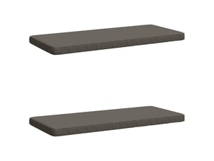 Lot de 2 coussins de banc, coussins d'assise vught 100 % polyester gris cf57996