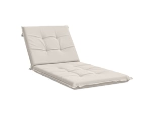 Coussin de transat, coussin pour bain de soleil gemert 100 % polyester blanc 190 x 80 x 9 cm cf56112