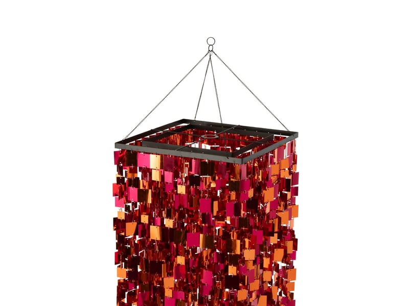  Abat-jour suspension sequins dagmar 180cm rose  - Conforama D