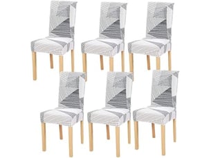 Housse de chaise de salle à manger monobloc, élastique, amovible, lavable, taille universelle, multicolore