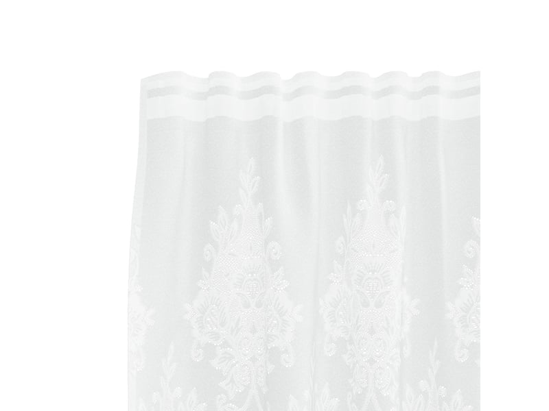  Rideau en dentelle, rideau ajouré, voilage blanc 180 x 1200 cm polyester cf43691  - Conforama D