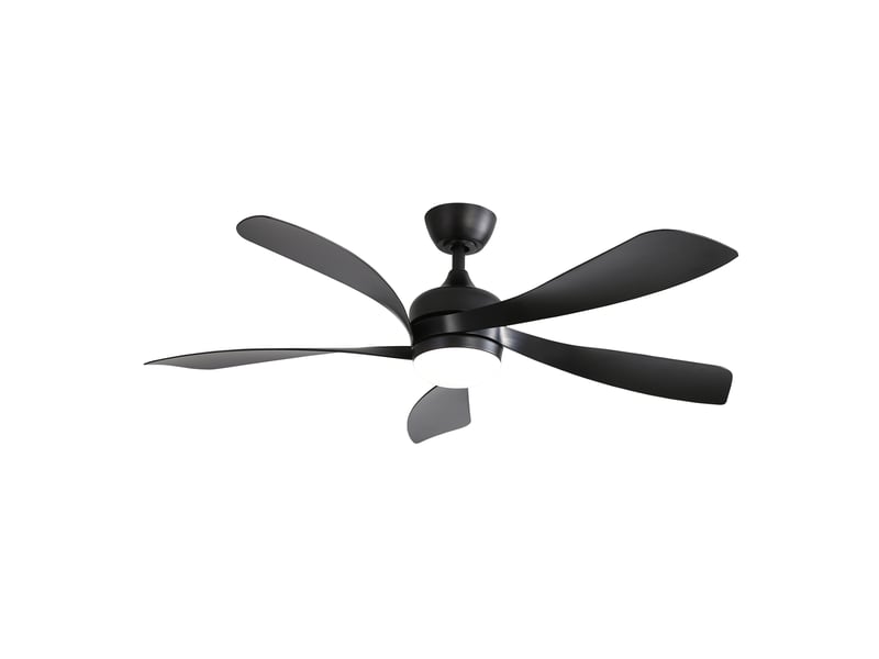  Ventilateur de plafond 132 cm avec led 3 couleurs, 6 vitesses, moteur dc réversible, mémoire, minuterie  - Conforama A
