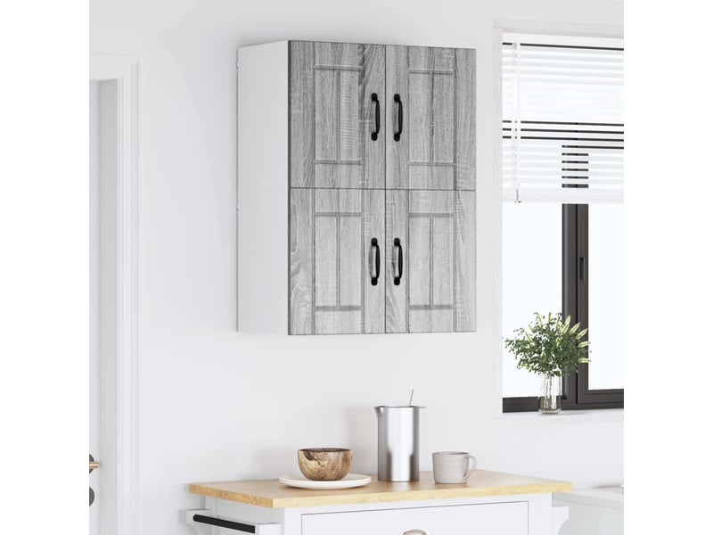 Meuble mural de cuisine | armoire de cuisine 2 pcs sonoma gris bois d'ingénierie shl8955 - Conforama D