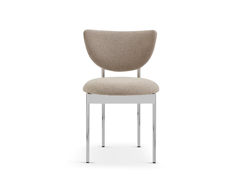  Lot de 2 chaises de salle à manger scandinaves - lot de 2 - design scandinave - kaki clair - revêtement en tissu 54x47x76cm - Conforama C