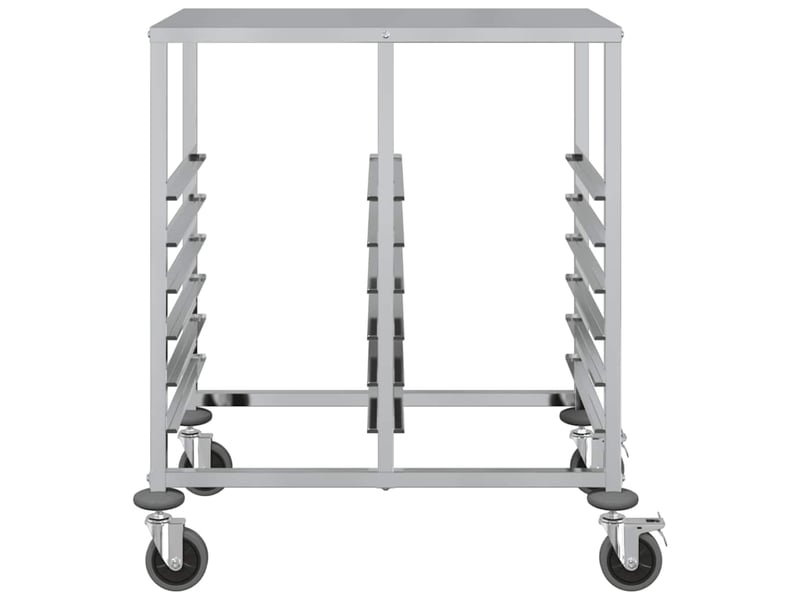 Desserte de cuisine, chariot à plateaux 12 bacs gn 75x55x87 cm acier inoxydable - Conforama E