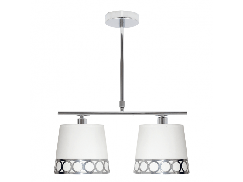  Fabrilamp dalia, lampe classique, 2xe14, blanc et argent, 45-61 x 40 x 16 cm 114852010 - Conforama A