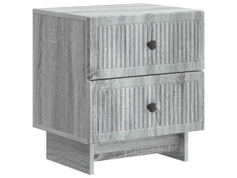  Table de chevet 2 pièces sonoma gris 43 x 34,5 x 47,5 cm  - Conforama C