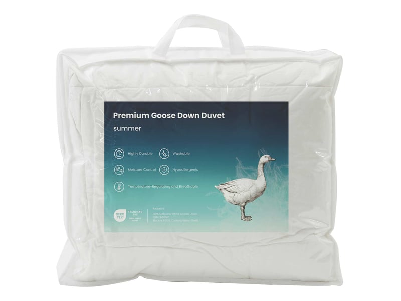 Couette - duvet fulda 135 x 220 cm été 100 gsm 90% duvet de canard  - Conforama D