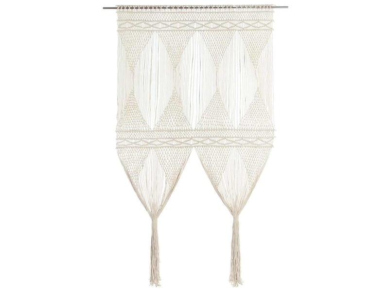  Rideau en macramé, rideau de porte 140x240 cm coton cf43854  - Conforama A
