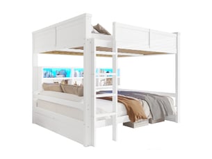 Lit superposé 160x200 cm <strong>SAPGAKS</strong> <strong></strong> coloris blanc