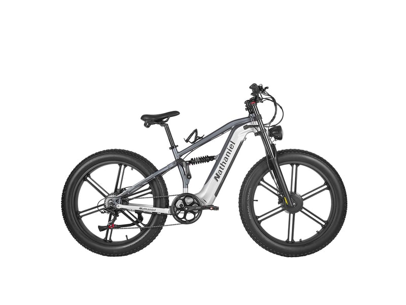  Vélo électrique 26 nathaniel syr09, 2000w double moteur, fat bike, argent  - Conforama C