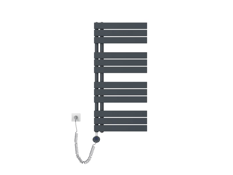  Emke radiateur sèche-serviettes électrique 1041x500 mm, gris anthracite 600w, wifi, modes intelligents, ipx4  - Conforama A