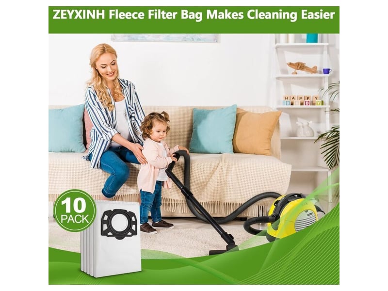  Lot de 10 sacs de filtre sacs d'aspirateur pour kärcher 2.863-006.0 kfi 487 sacs aspirateur pour kärcher wd4 wd5 wd6 wd5p wd6p mv4 mv5 mv6  - Conforama A
