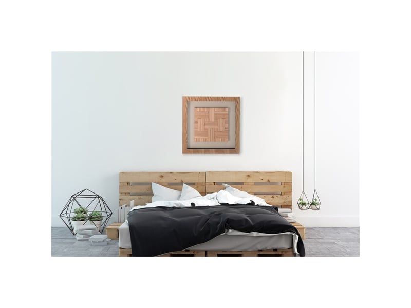  Tableau en bois carré i 60x60cm naturel  - Conforama D