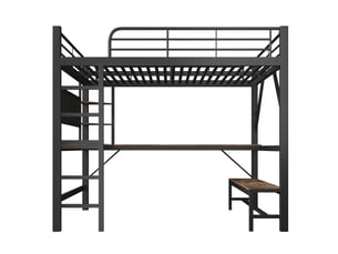 Lit superposé 160x200 cm <strong>OOIILLEE</strong> <strong></strong> coloris noir