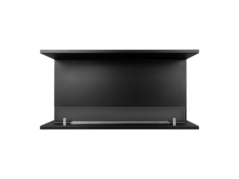 Trevi 90 - cheminée bioéthanol encastrable à trois faces 90x45x24,5 cm avec brûleur en acier de 1,5 litre - Conforama D