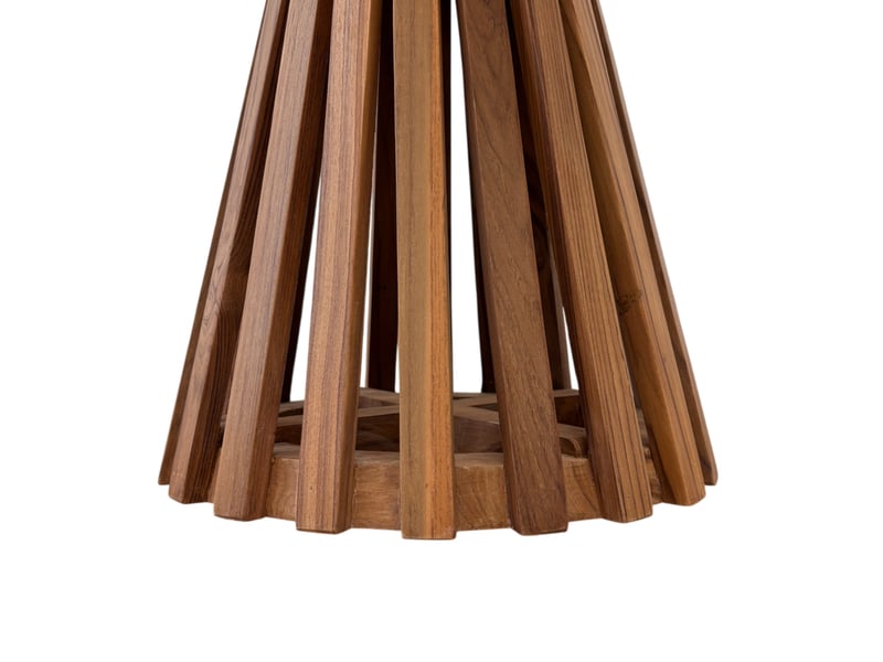  Table d'appoint ronde en bois de teck  - Conforama E