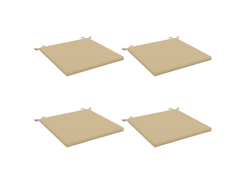  Lot de 4 coussins de siège, coussins d'assise soest 100 % polyester beige cf60301  - Conforama A