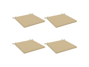 Lot de 4 coussins de siège, coussins d'assise soest 100 % polyester beige cf60301