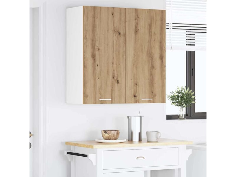  Meuble de rangement cuisine, armoire suspendue chêne artisanal 80x31x80cm shl8821  - Conforama D
