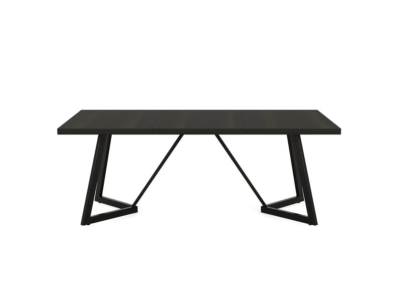 Table à manger rectangulaire en mdf et métal noir 180x80x75 cm - Conforama A